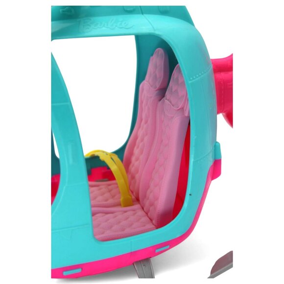 Barbie Helicopter Pink & Blue 2-Seater Toy With Spinning Rotors - Picture 8 of 10